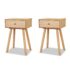 vidaXL Bedside Tables 2 pcs Solid Pinewood 40x30x61 cm Brown - Image 2