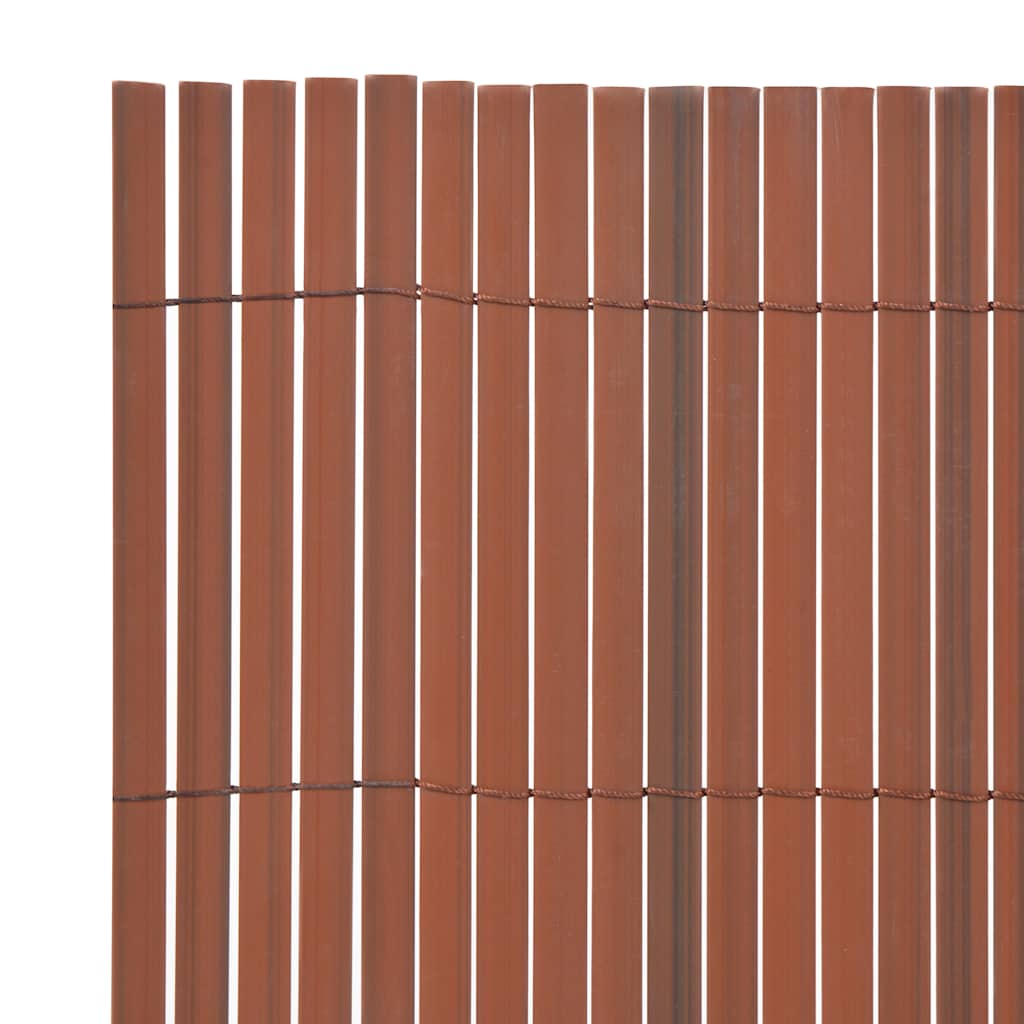 8718475565932_g_en_hd_2 vidaXL Double-Sided Garden Fence PVC 90x300 cm Brown - Image 3