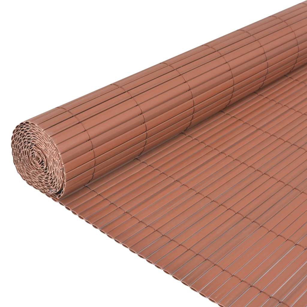 8718475565932_g_en_hd_3 vidaXL Double-Sided Garden Fence PVC 90x300 cm Brown - Image 4
