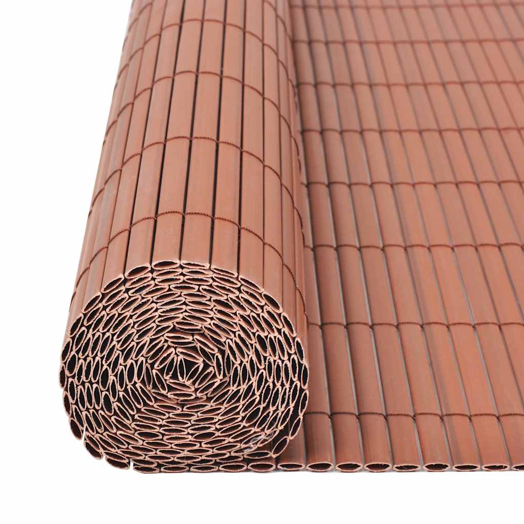 8718475565932_g_en_hd_4 vidaXL Double-Sided Garden Fence PVC 90x300 cm Brown - Image 5