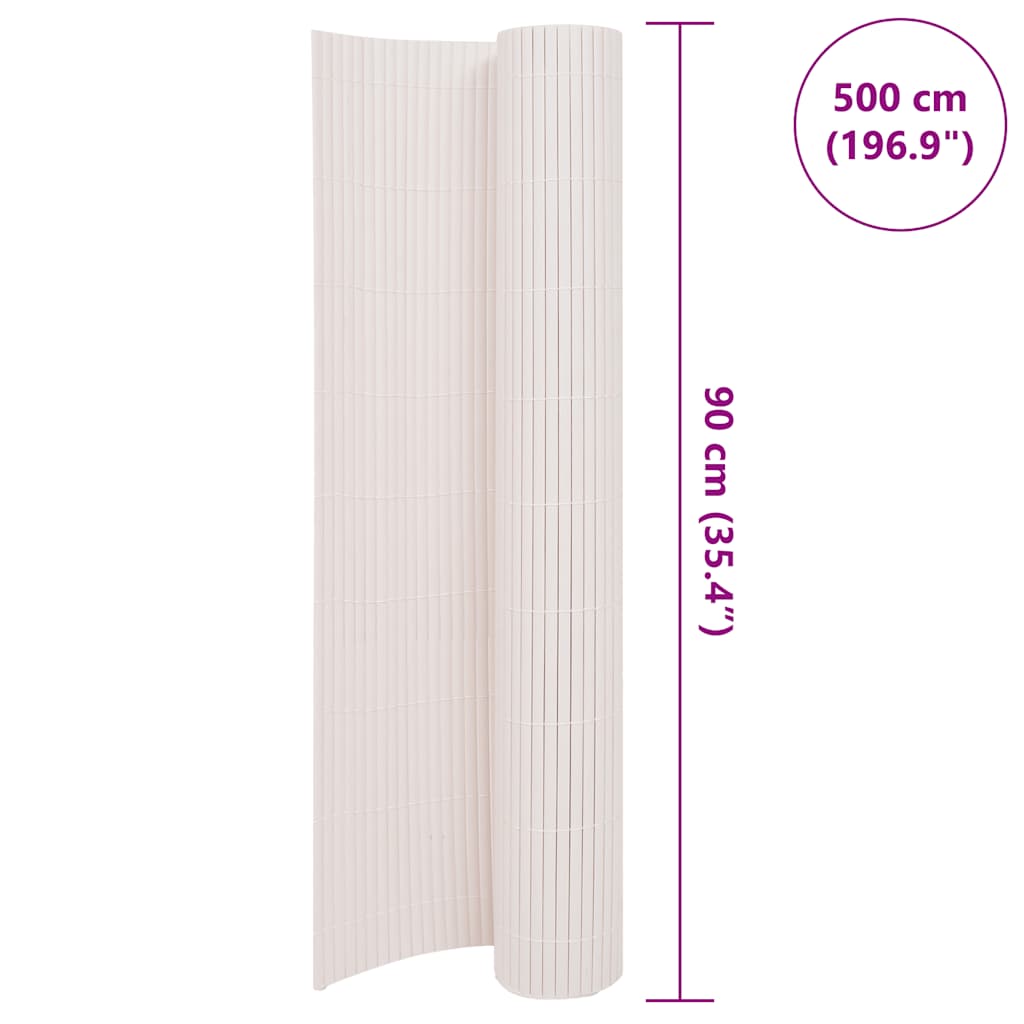 8718475565956_g_en_hd_5 vidaXL Double-Sided Garden Fence 90x500 cm White - Image 6