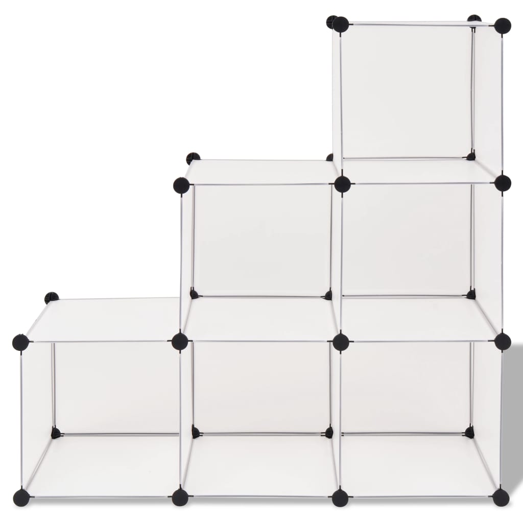 8718475566366_g_en_hd_1 vidaXL Storage Cube Organiser with 6 Compartments White - Image 2