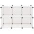 vidaXL Storage Cube Organiser with 6 Compartments White - Image 5