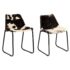 vidaXL Dining Chairs 2 pcs Genuine Goat Leather - Image 2