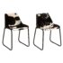 vidaXL Dining Chairs 2 pcs Genuine Goat Leather - Image 4