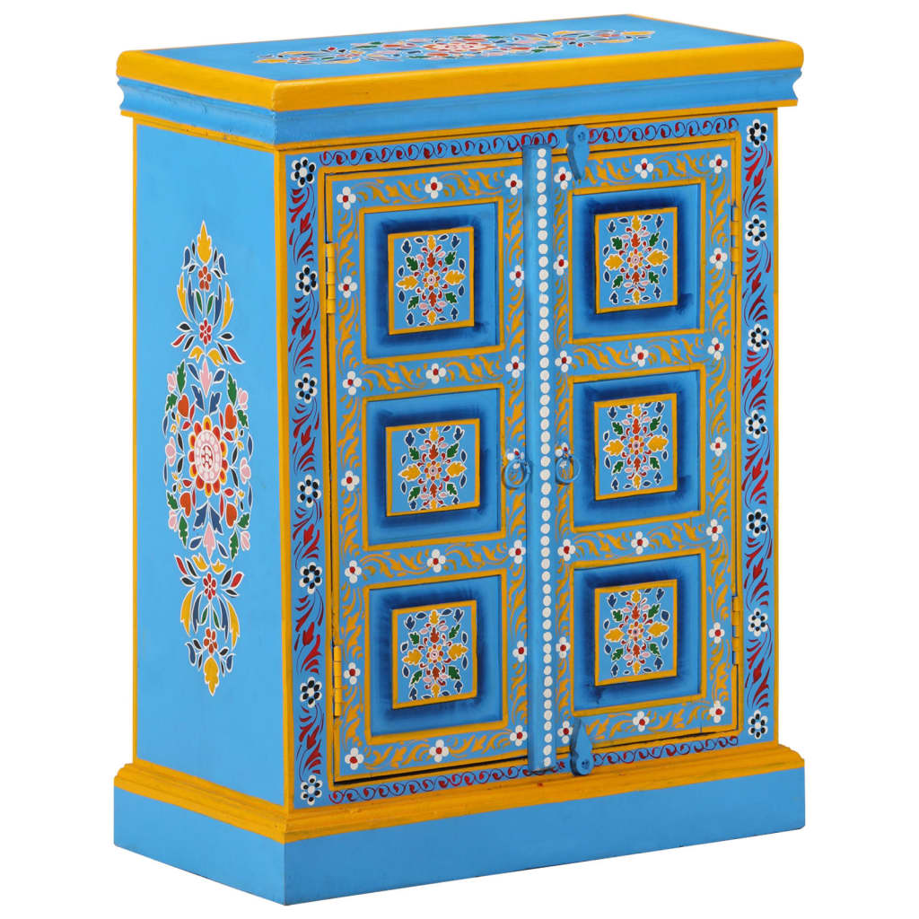 8718475568100_a_en_hd_1 vidaXL Sideboard Solid Mango Wood Turquoise Hand Painted - Image 1