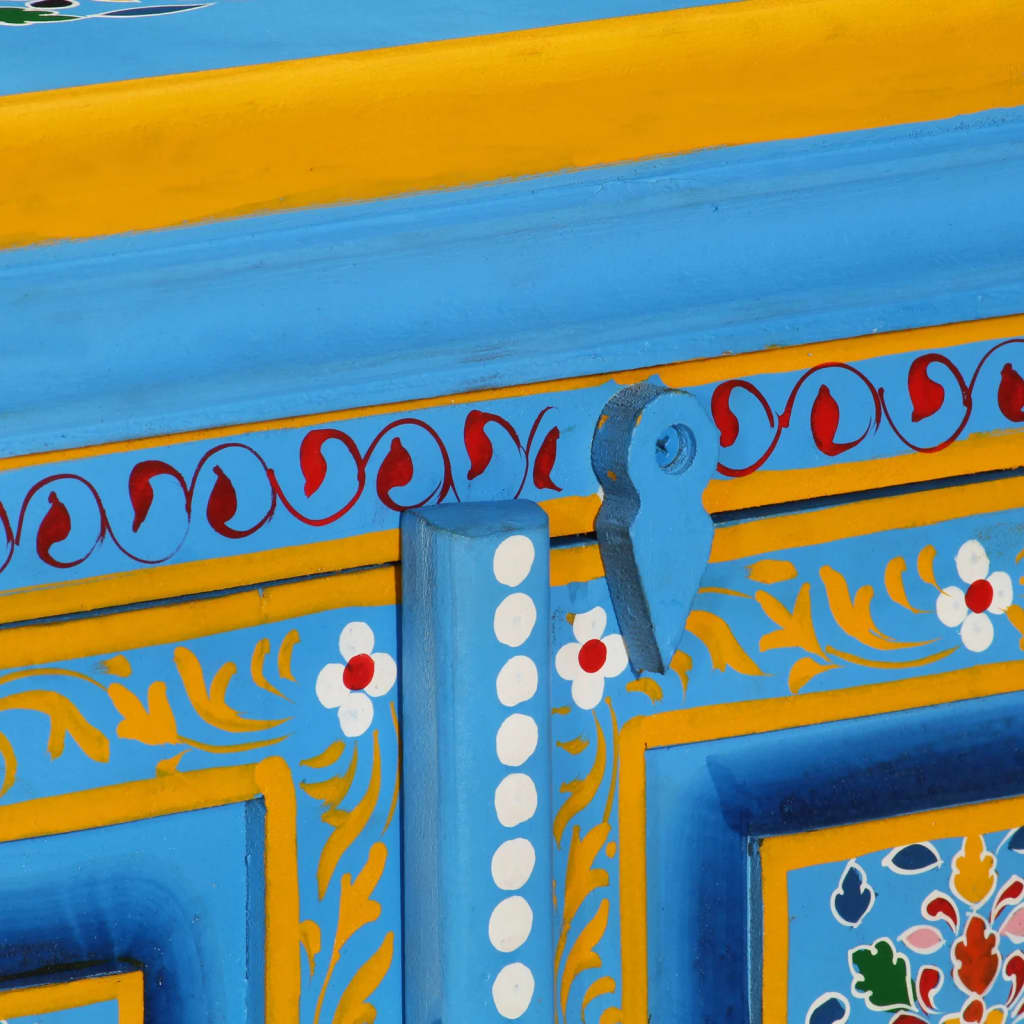 8718475568100_g_en_hd_7 vidaXL Sideboard Solid Mango Wood Turquoise Hand Painted - Image 9
