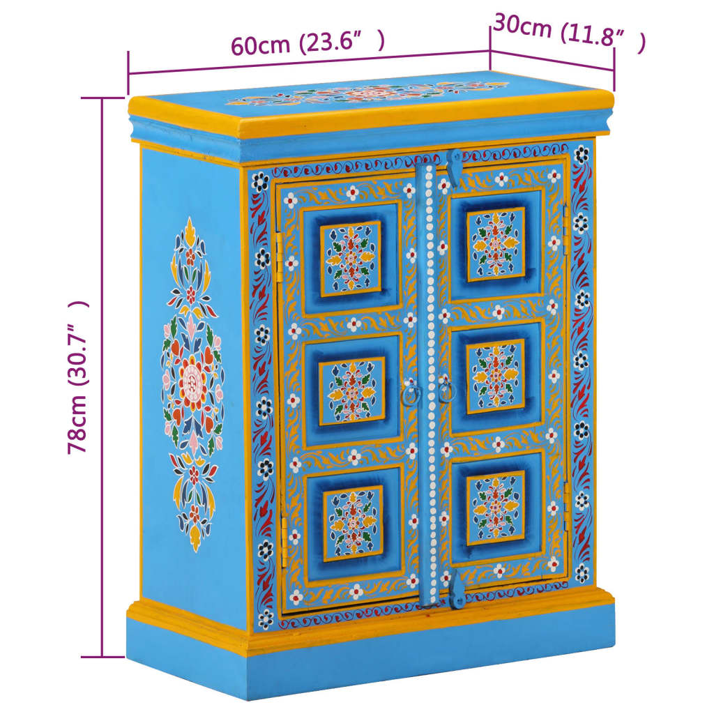 8718475568100_g_en_hd_9 vidaXL Sideboard Solid Mango Wood Turquoise Hand Painted - Image 11