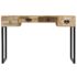 vidaXL Desk Solid Mango Wood and Real Leather 117x50x76 cm - Image 2
