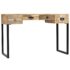 vidaXL Desk Solid Mango Wood and Real Leather 117x50x76 cm - Image 5