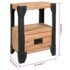 vidaXL Nightstand Solid Acacia Wood Steel 40x30x54 cm - Image 7