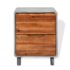 vidaXL Nightstand Concrete Solid Acacia Wood 40x30x50 cm - Image 2