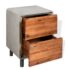 vidaXL Nightstand Concrete Solid Acacia Wood 40x30x50 cm - Image 4