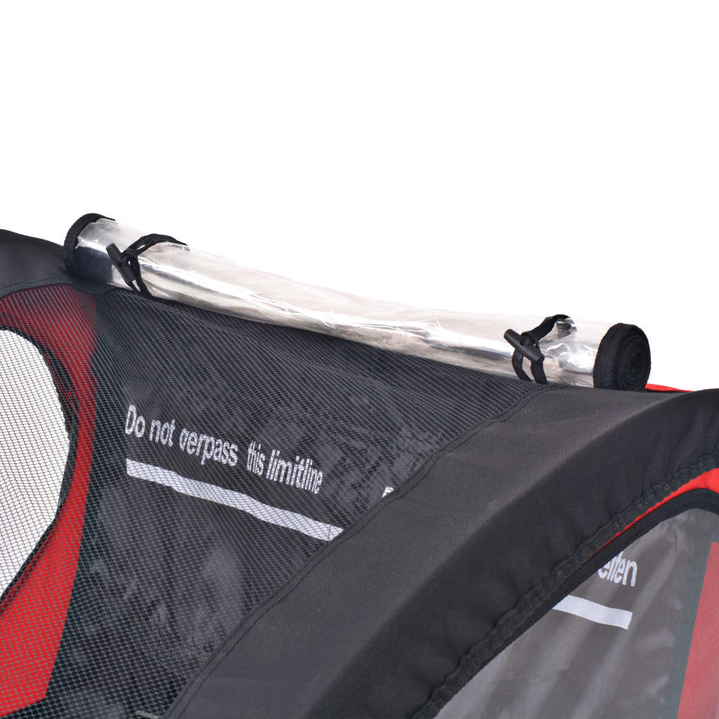 8718475568407_g_en_hd_2 vidaXL Bike Trailer Red and Black 30 kg - Image 3