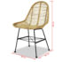vidaXL Dining Chairs 2 pcs Natural Rattan - Image 5