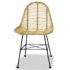 vidaXL Dining Chairs 4 pcs Natural Rattan - Image 2