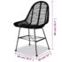 vidaXL Dining Chairs 2 pcs Black Natural Rattan - Image 5