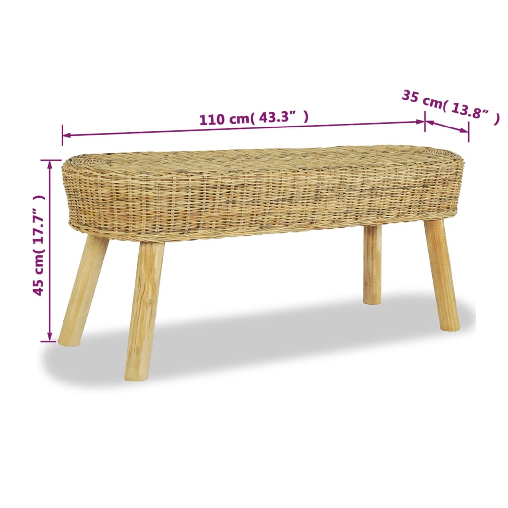 8718475568940_g_en_hd_4 vidaXL Hall Bench 110x35x45 cm Natural Rattan - Image 5
