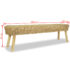 vidaXL Hall Bench 160x35x45 cm Natural Rattan - Image 5