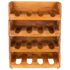 vidaXL Wine Racks 4 pcs for 16 Bottles Solid Mahogany Wood - Image 5