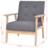 vidaXL Armchair Dark Grey Fabric - Image 7