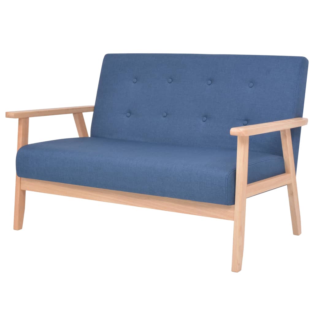 8718475569510_a_en_hd_1 vidaXL 2-Seater Sofa Fabric Blue - Image 1