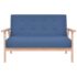 vidaXL 2-Seater Sofa Fabric Blue - Image 2