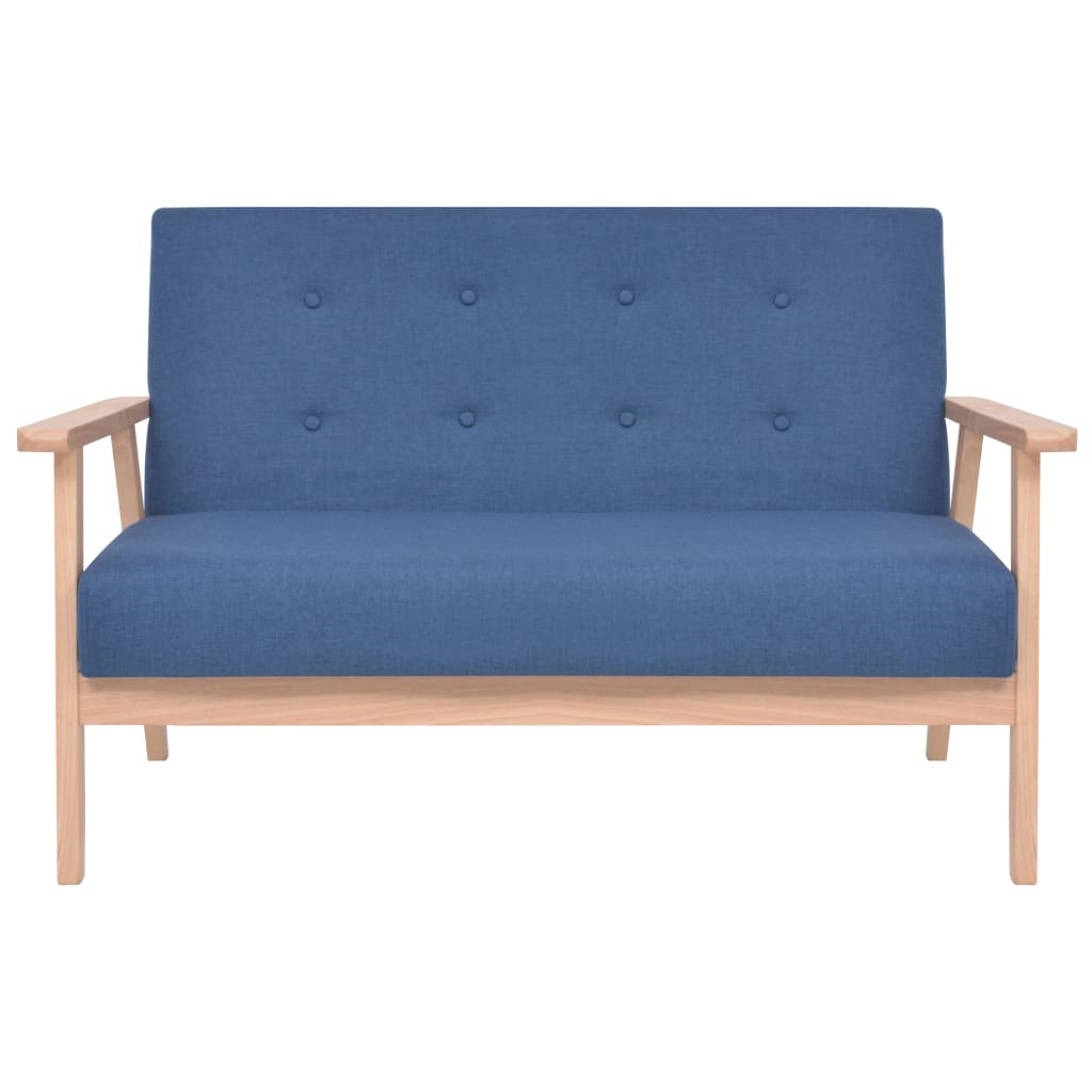 8718475569510_g_en_hd_1 vidaXL 2-Seater Sofa Fabric Blue - Image 2