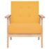 vidaXL Armchair Yellow Fabric - Image 2