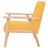 vidaXL Armchair Yellow Fabric - Image 3