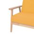 vidaXL Armchair Yellow Fabric - Image 4