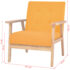 vidaXL Armchair Yellow Fabric - Image 7