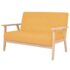 vidaXL 2-Seater Sofa Fabric Yellow