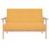 vidaXL 2-Seater Sofa Fabric Yellow - Image 2