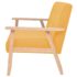 vidaXL 2-Seater Sofa Fabric Yellow - Image 3