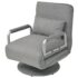 vidaXL Swivel Chair and Sofa Bed Light Grey Fabric