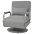 vidaXL Swivel Chair and Sofa Bed Light Grey Fabric - Image 2