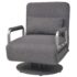 vidaXL Swivel Chair and Sofa Bed Dark Grey Fabric - Image 2