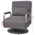 vidaXL Swivel Chair and Sofa Bed Dark Grey Fabric - Image 12