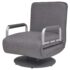 vidaXL Swivel Chair and Sofa Bed Dark Grey Fabric - Image 5