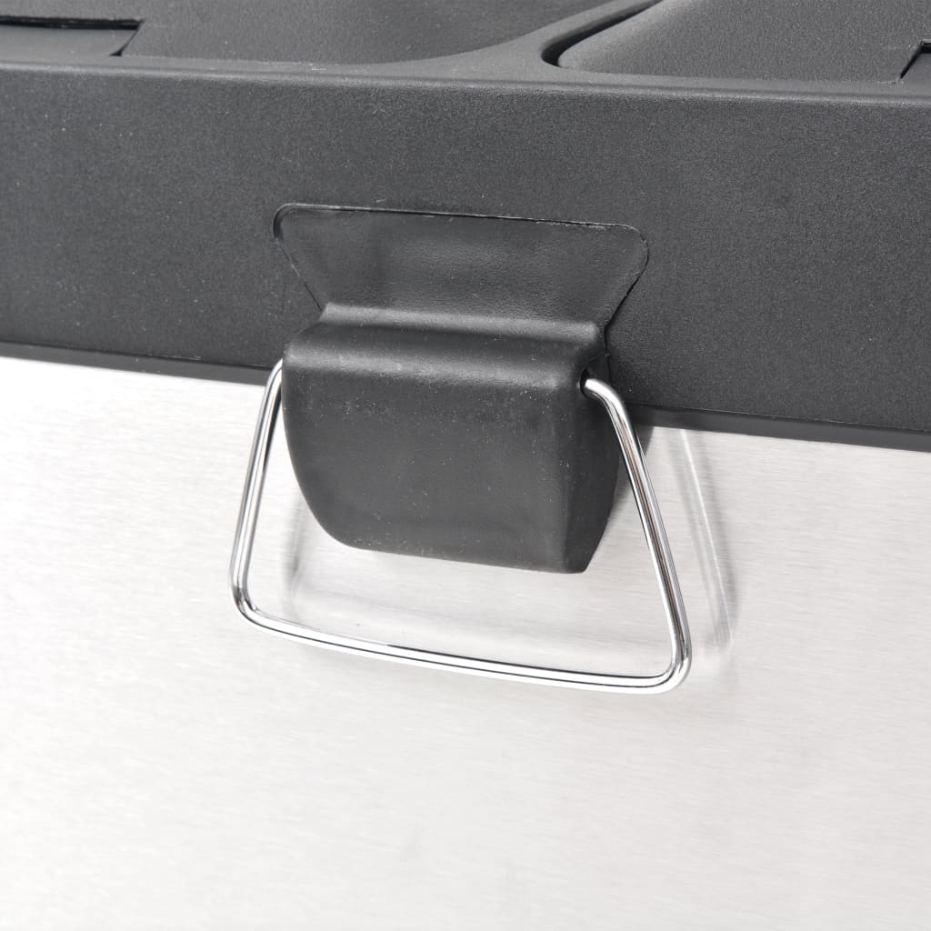 8718475570028_g_en_hd_3 vidaXL Recycling Pedal Bin Garbage Trash Bin Stainless Steel 36 L - Image 4