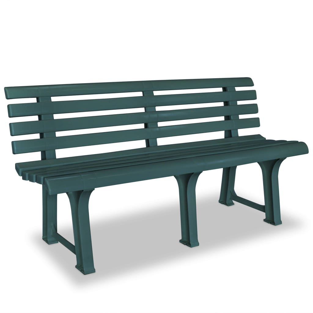 vidaXL Garden Bench 145.5 cm Plastic Green