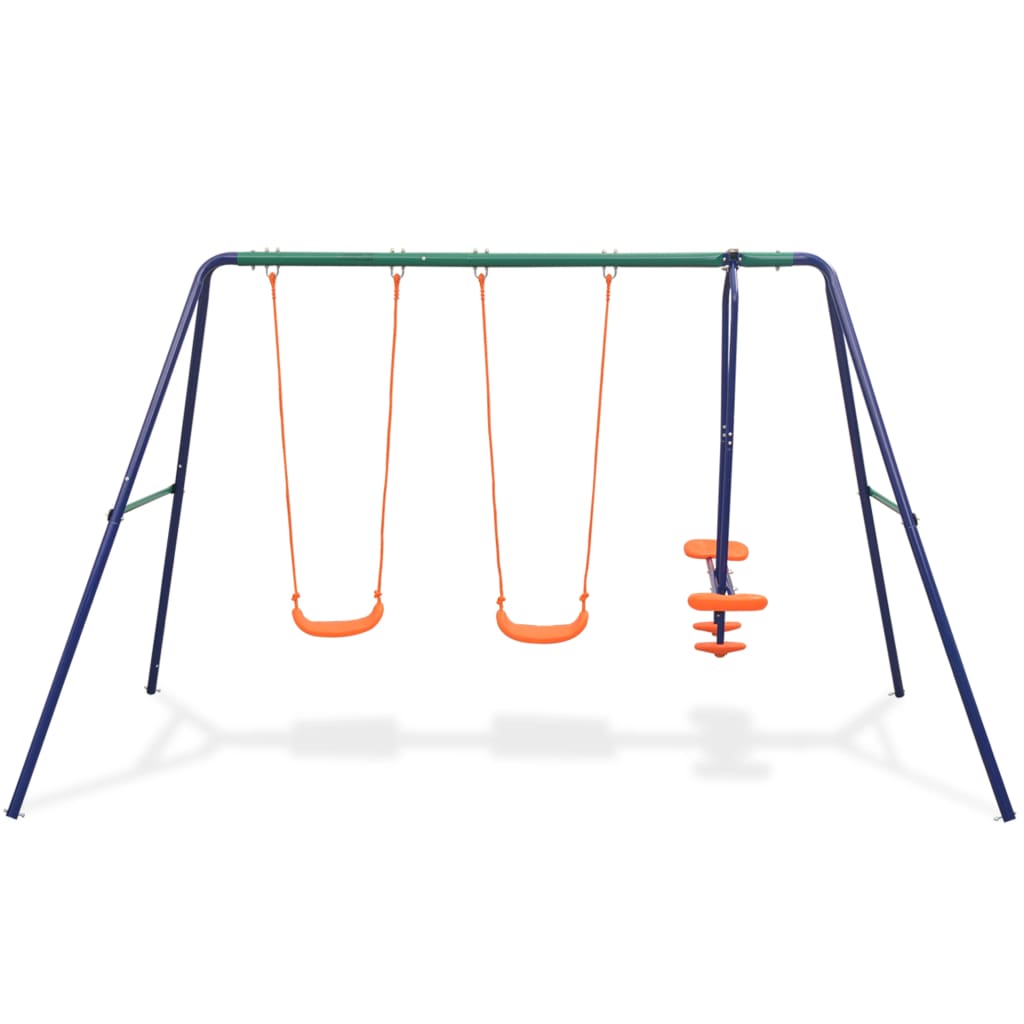 8718475571148_g_en_hd_1 vidaXL Swing Set with 4 Seats Orange - Image 2