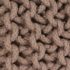 vidaXL Hand-Knitted Pouffe Cotton 50x35 cm Brown - Image 2