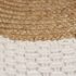 vidaXL Woven/Knitted Pouffe Jute Cotton 50x35 cm White - Image 2
