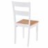 vidaXL Dining Chairs 4 pcs White Solid Rubber Wood - Image 5
