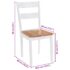 vidaXL Dining Chairs 4 pcs White Solid Rubber Wood - Image 6