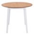 vidaXL Drop-leaf Dining Table Round MDF White - Image 2