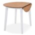 vidaXL Drop-leaf Dining Table Round MDF White - Image 3