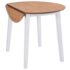 vidaXL Drop-leaf Dining Table Round MDF White - Image 4